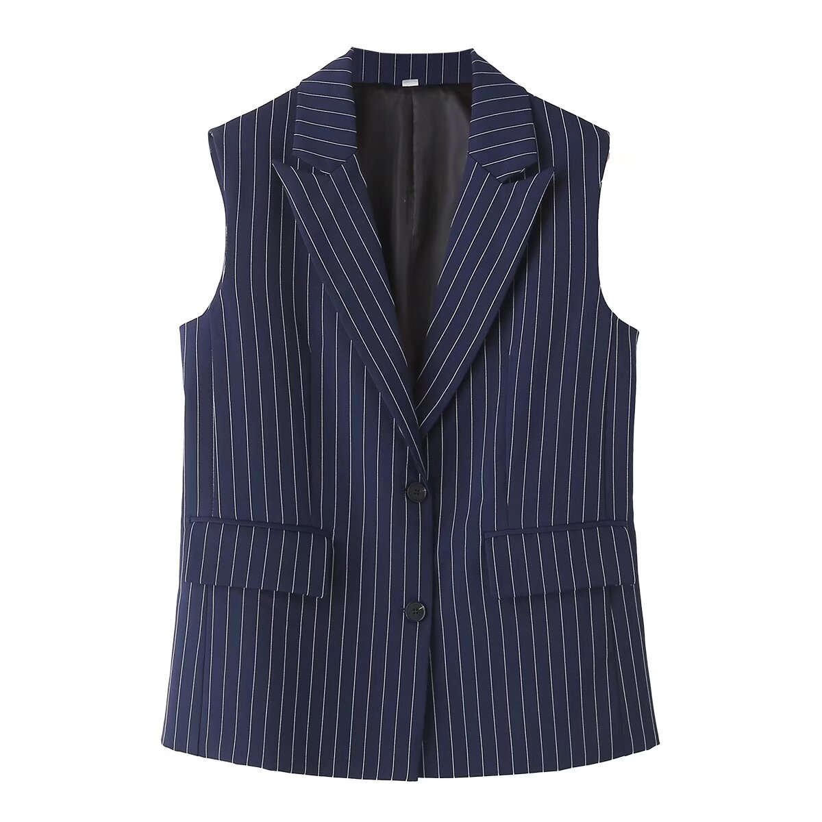 Summer Women Clothing V neck Sleeveless Vest Striped Suit Vest Casual Pants Suit