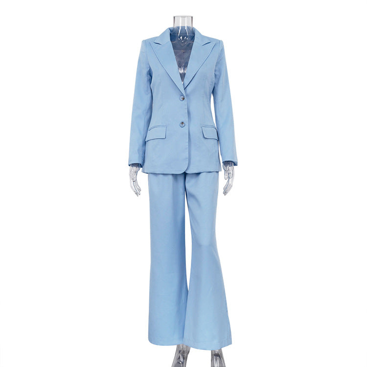 Women Clothing Autumn Winter Office Long Sleeved Small Blazer Trousers Suit High Grade Two Piece Suit