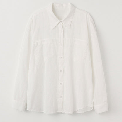 White Shirt Summer Collared Cardigan Coat Shirt Top