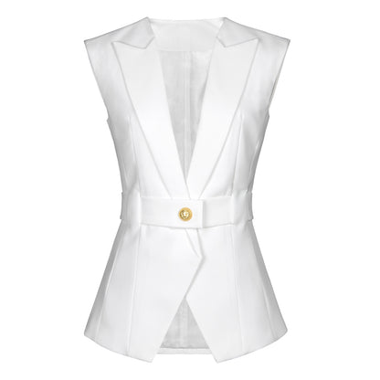 Summer Advanced Sleeveless Slim Fit Office Women Business Vest for Women