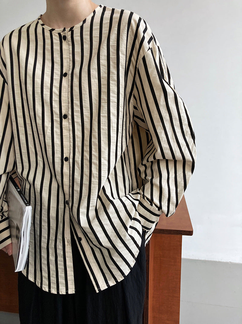 French Casual Loose Long Sleeve Blogger High Grade Shirt