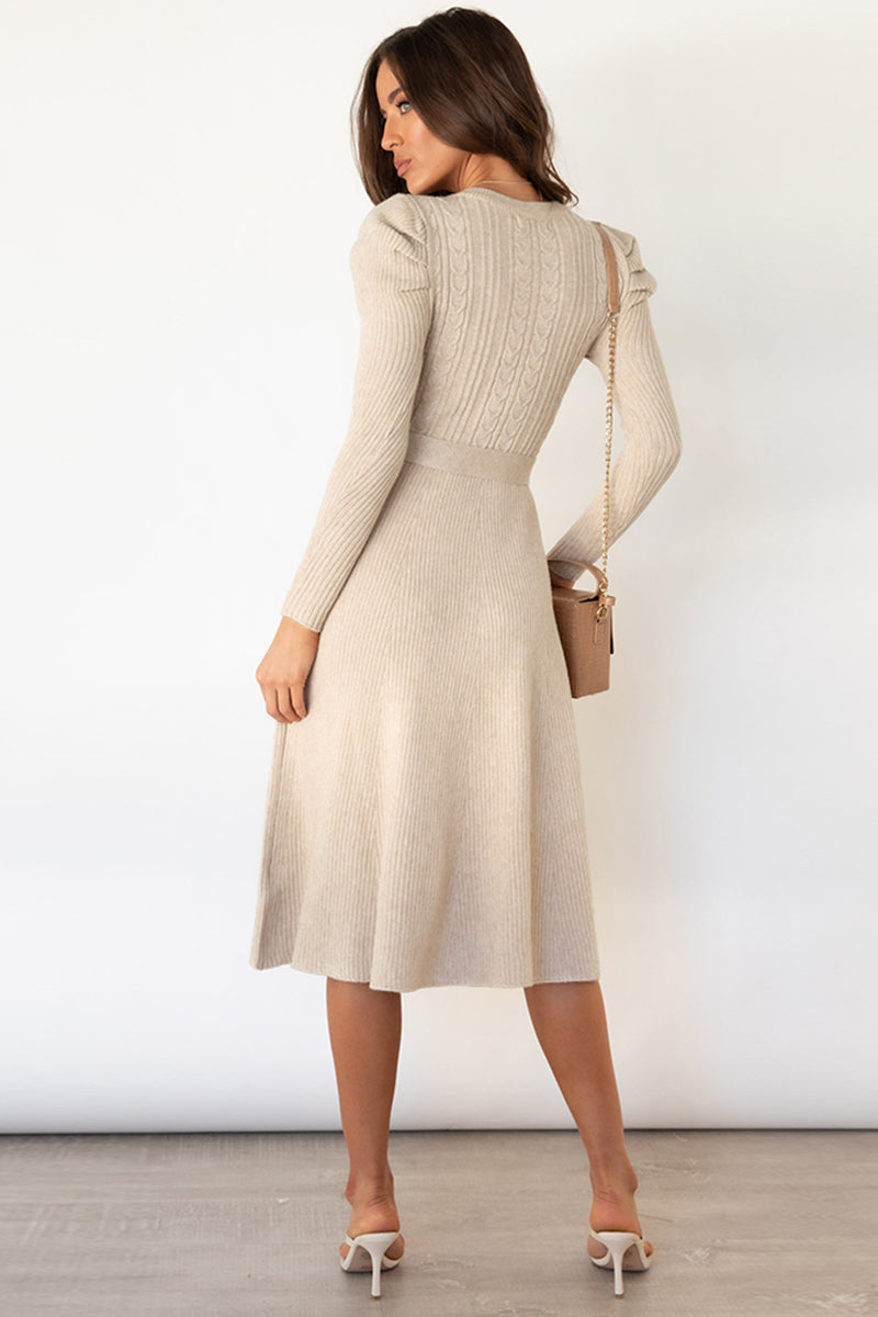 sweater dress beige