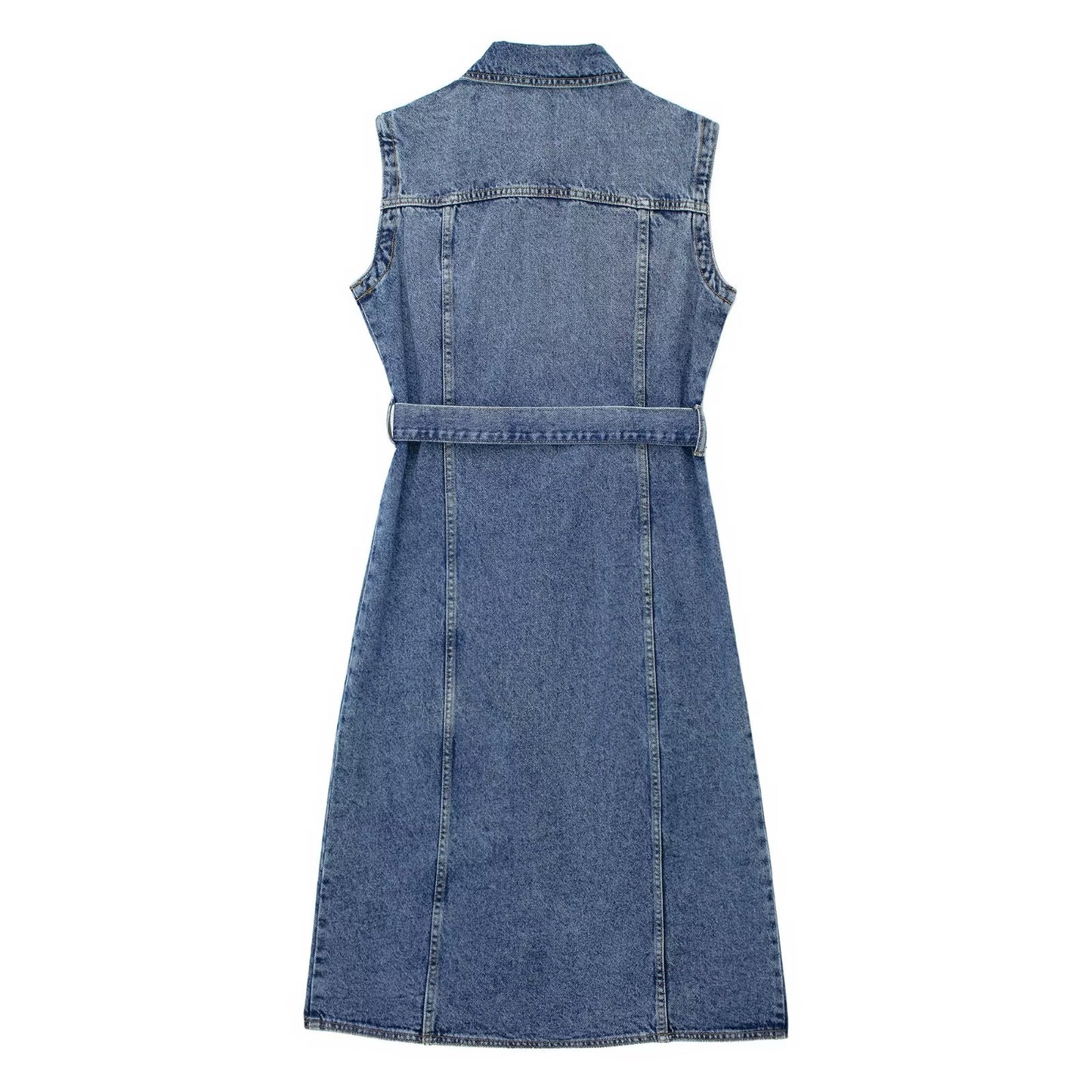 Casual Slimming Sleeveless Denim Dress