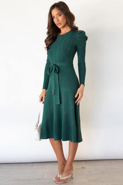 green sweater dress for women