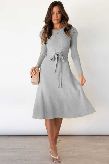 light grey sweater dress