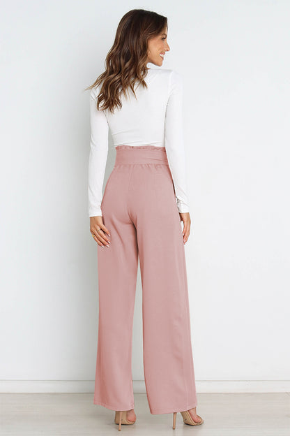 wide leg pants pink