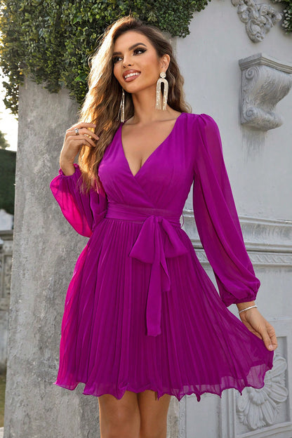 purple mini dress