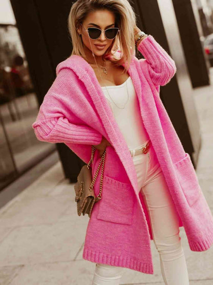 long pink cardigan